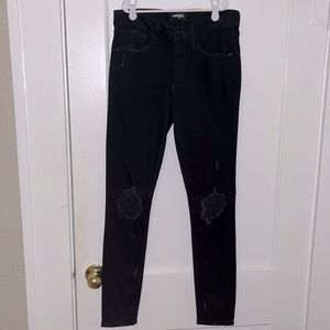 Express black skinny jeans, size 4S